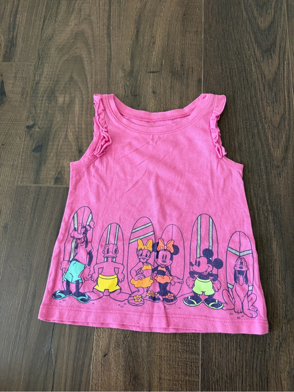 GAP Pink Girls' Sleeveless Disney Surf Character Tank